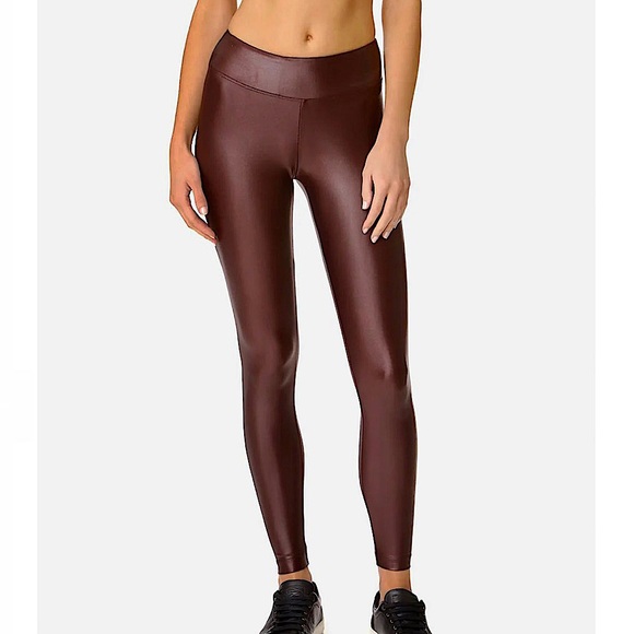 Koral Lustrous Max High Rise Shiny Leggings in Bordeaux - Picture 16 of 16
